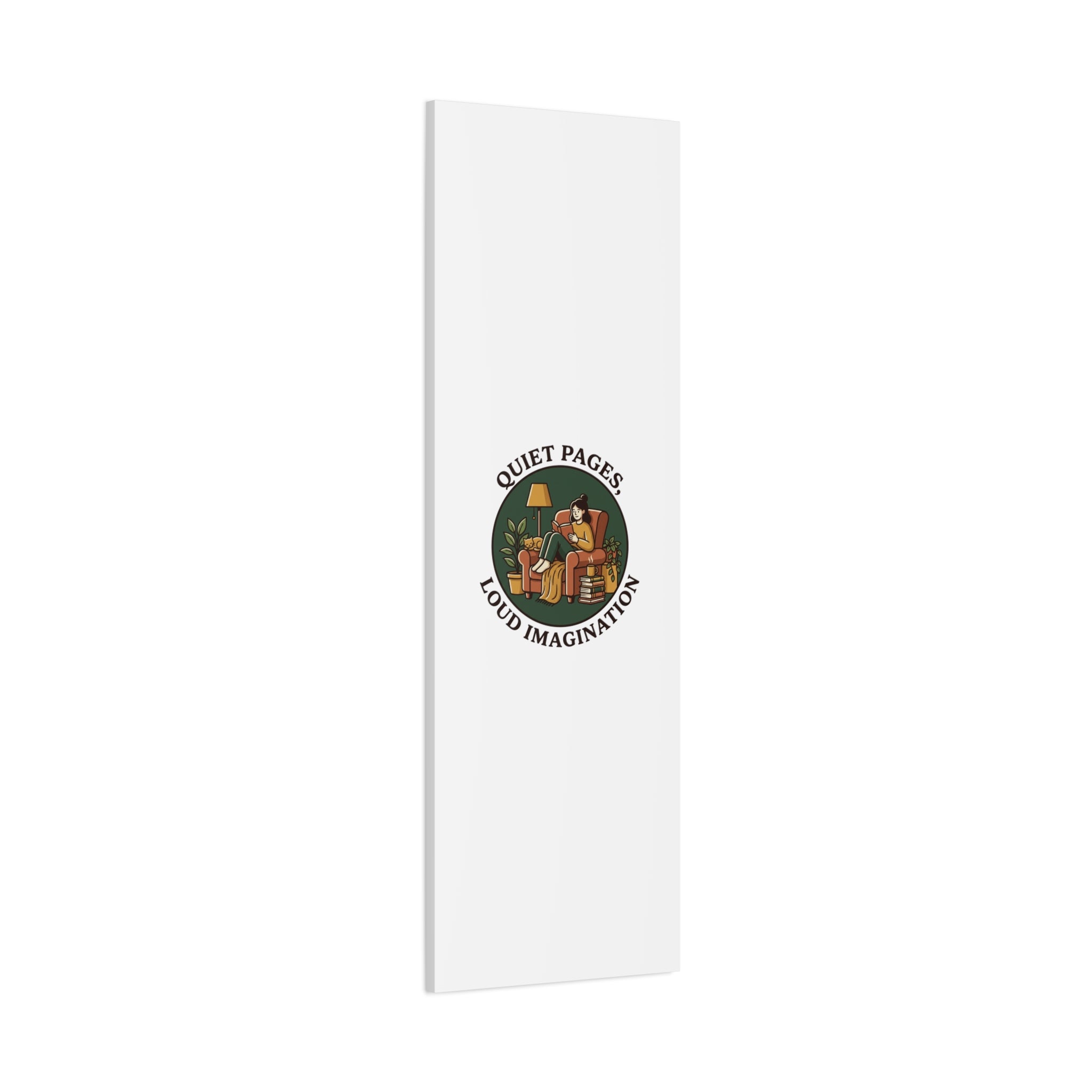 Quiet Pages Loud Imagination Canvas | Book Lover, Cozy Reading, Library Aesthetic
