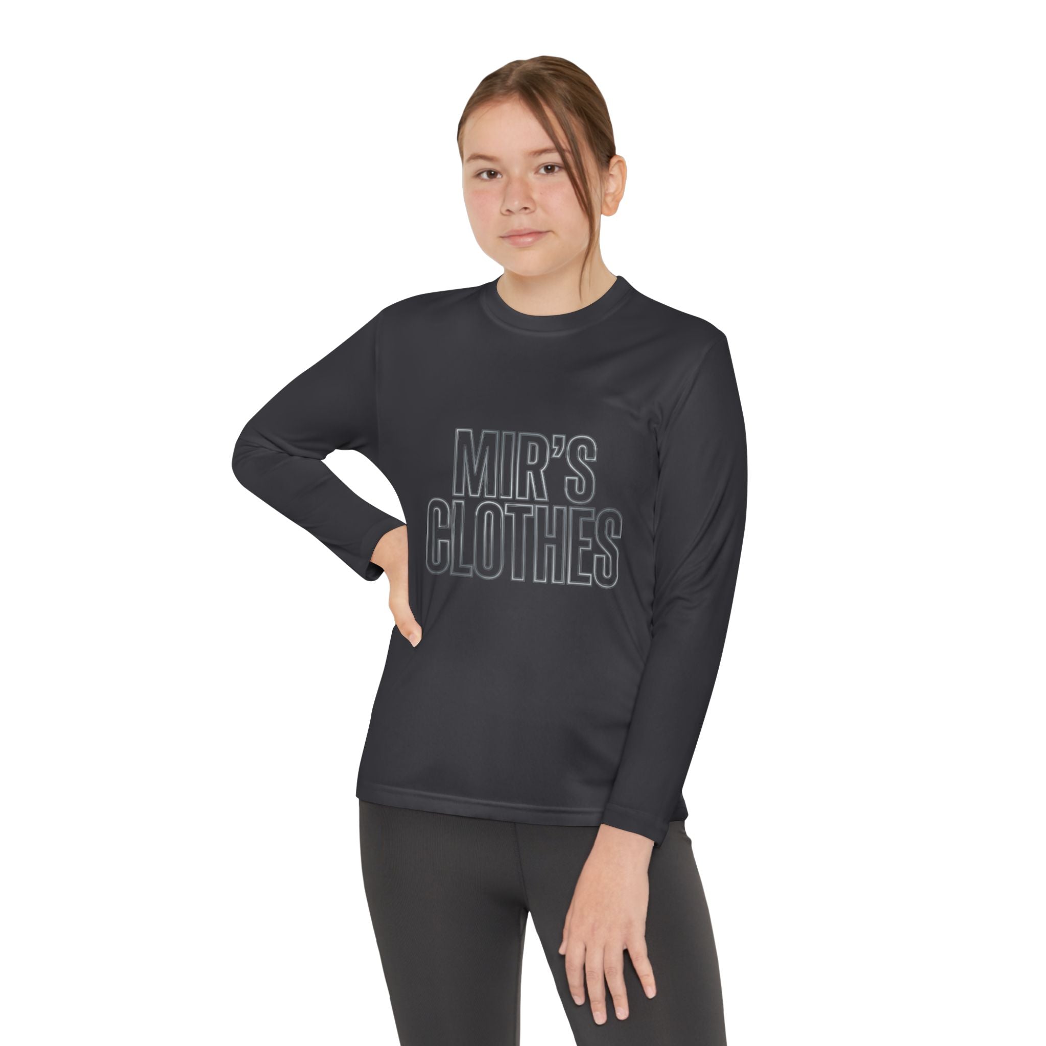 Youth Long Sleeve Tee — 'MIR'S CLOTHES' Athletic Graphic Top