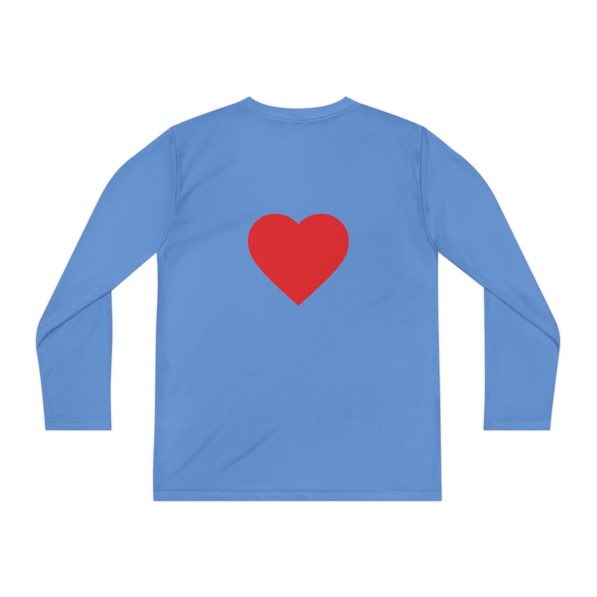Youth Long Sleeve Tee — Red Heart "love" Graphic