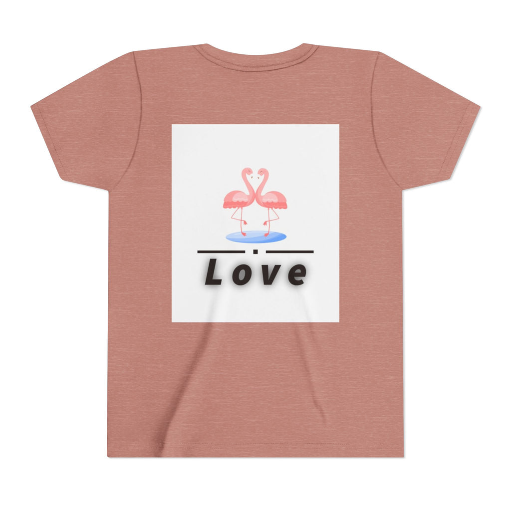 Youth Tee - Pink Flamingo "Love" Graphic