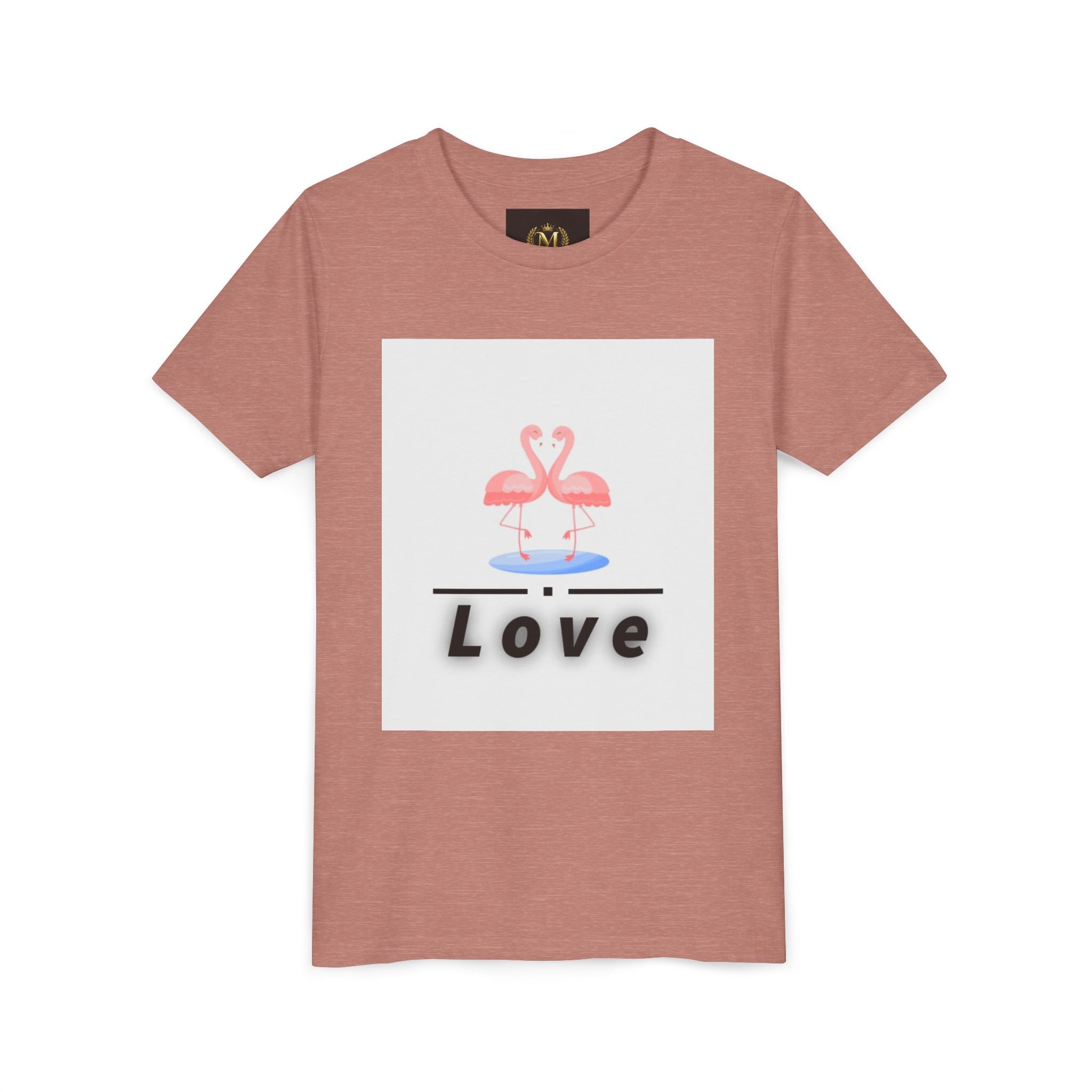 Youth Tee - Pink Flamingo "Love" Graphic
