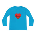 Youth Long Sleeve Tee — Red Heart "love" Graphic