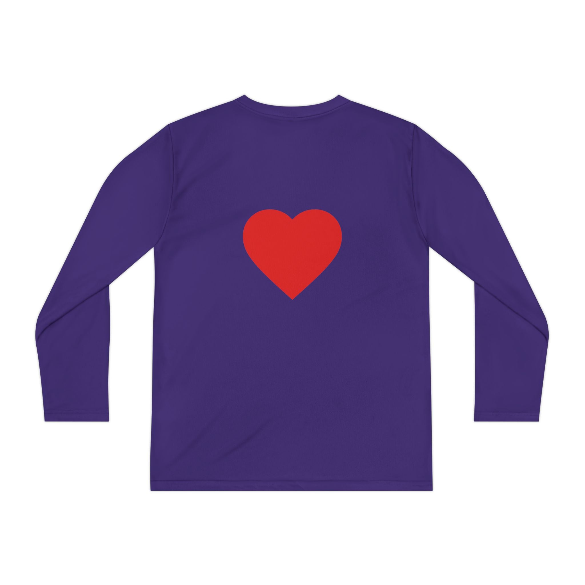 Youth Long Sleeve Tee — Red Heart "love" Graphic