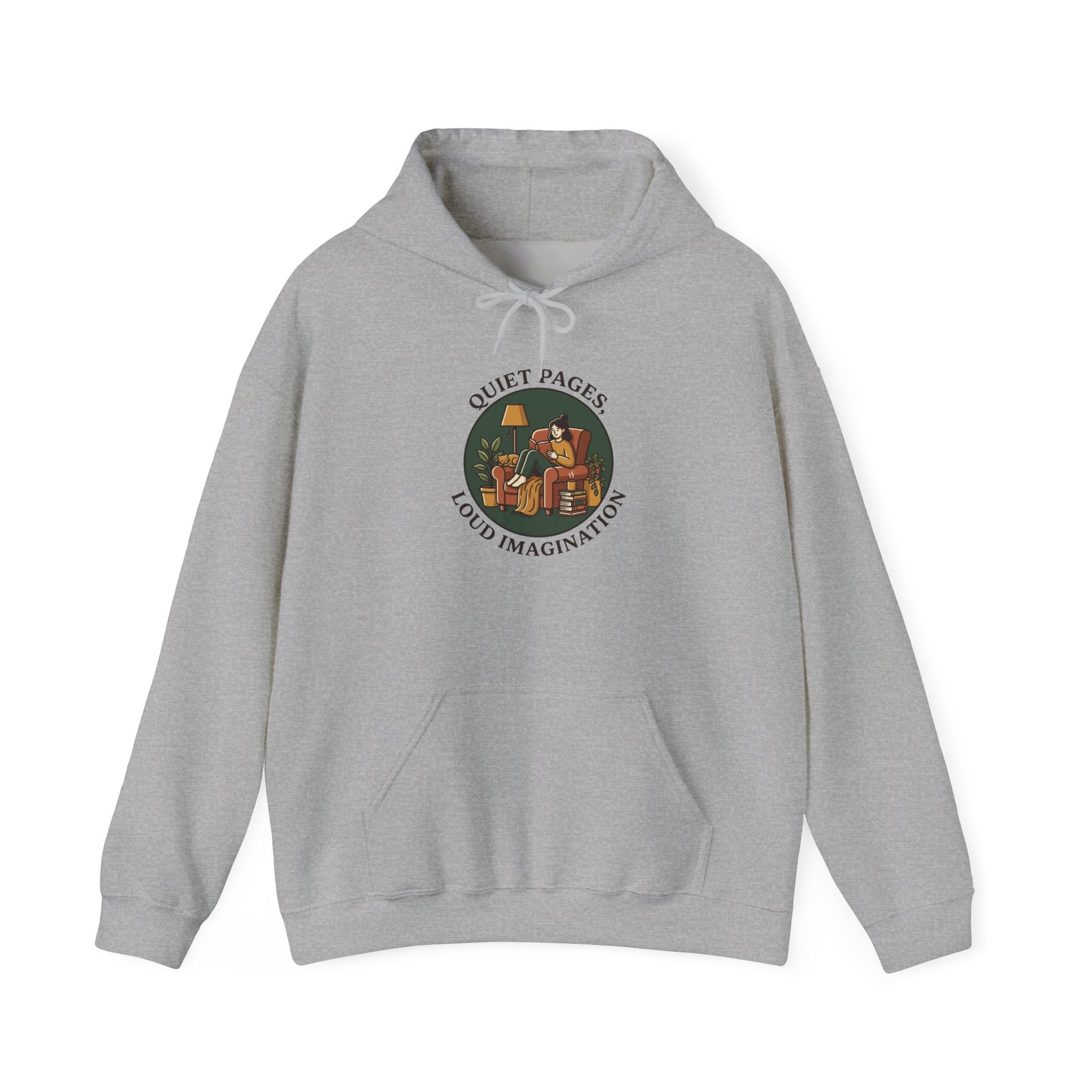 Quiet Pages hoodie | Book Lover Aesthetic, cozy reading sweatshirt