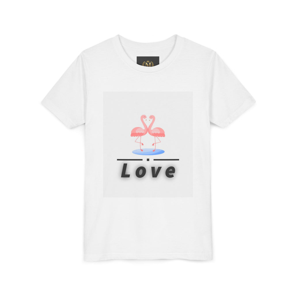 Youth Tee - Pink Flamingo "Love" Graphic