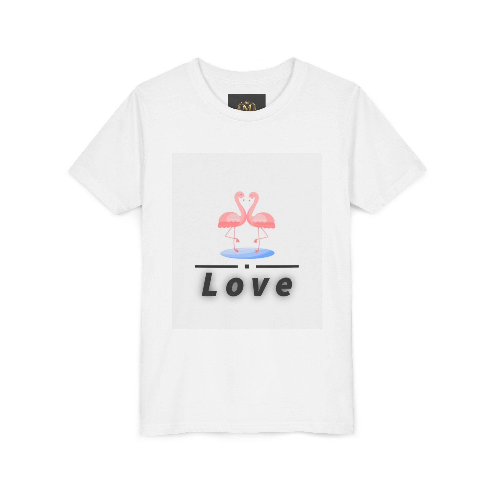 Youth Tee - Pink Flamingo "Love" Graphic