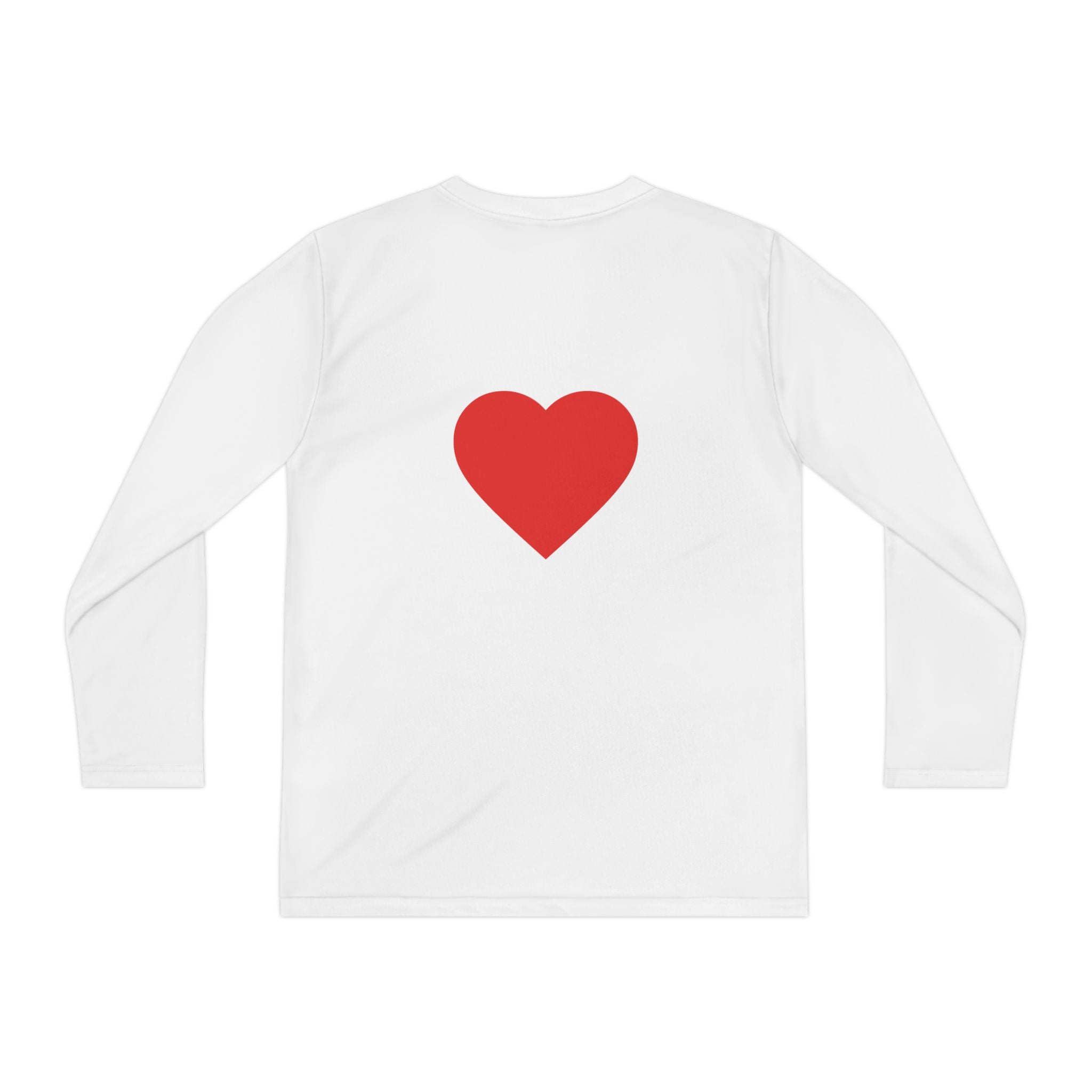 Youth Long Sleeve Tee — Red Heart "love" Graphic