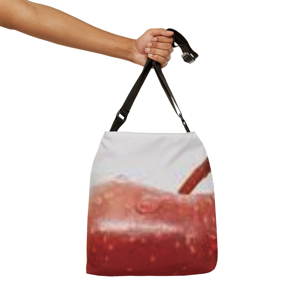 Apple Print Adjustable Tote Bag – Red Fruit Market Shoulder Bag