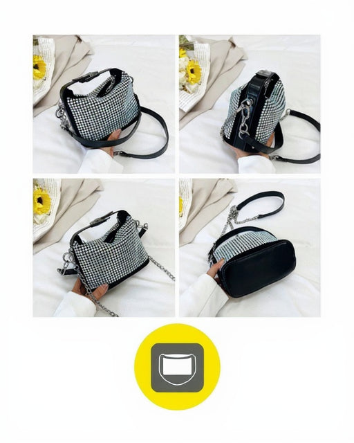 Moon Stone Luxury Handbag & Crossbody – Premium Shine | Elegant Party Wear Bag ✨
