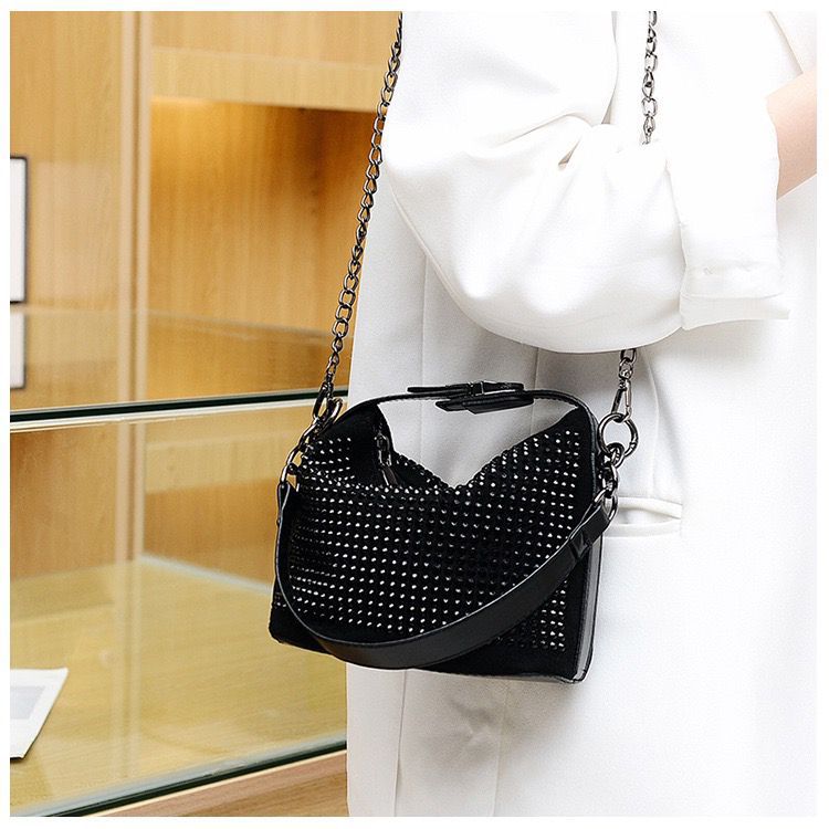 Moon Stone Luxury Handbag & Crossbody – Premium Shine | Elegant Party Wear Bag ✨
