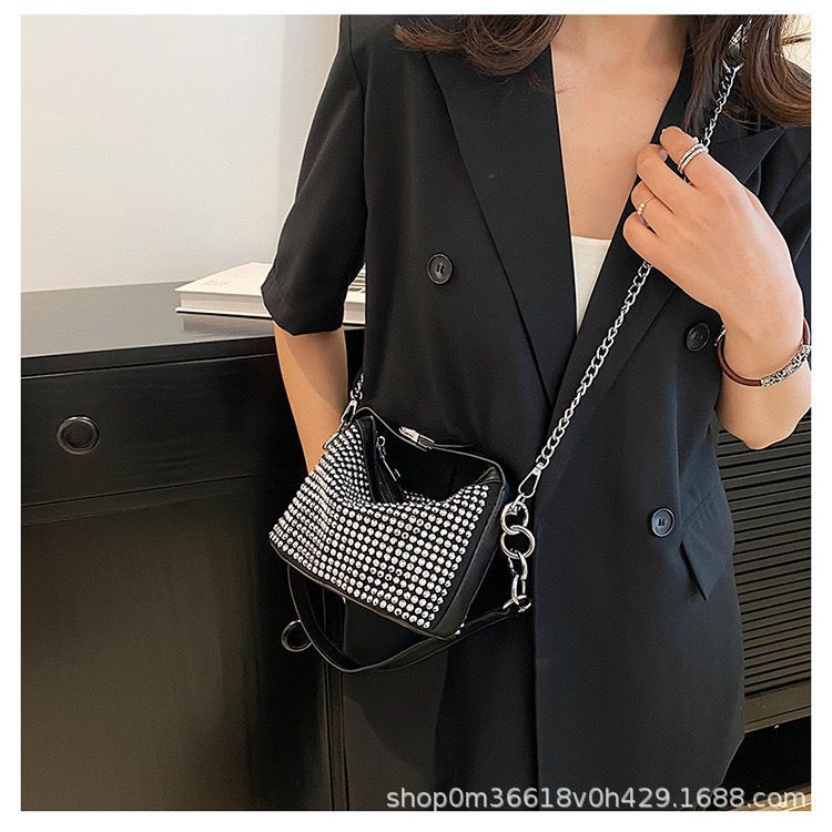 Moon Stone Luxury Handbag & Crossbody – Premium Shine | Elegant Party Wear Bag ✨