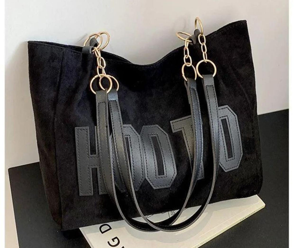 Imported Stylish Suede Tote Bag — HOOTO Collection