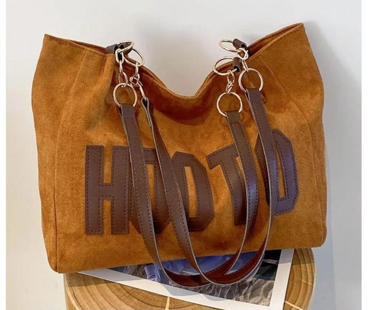 Imported Stylish Suede Tote Bag — HOOTO Collection
