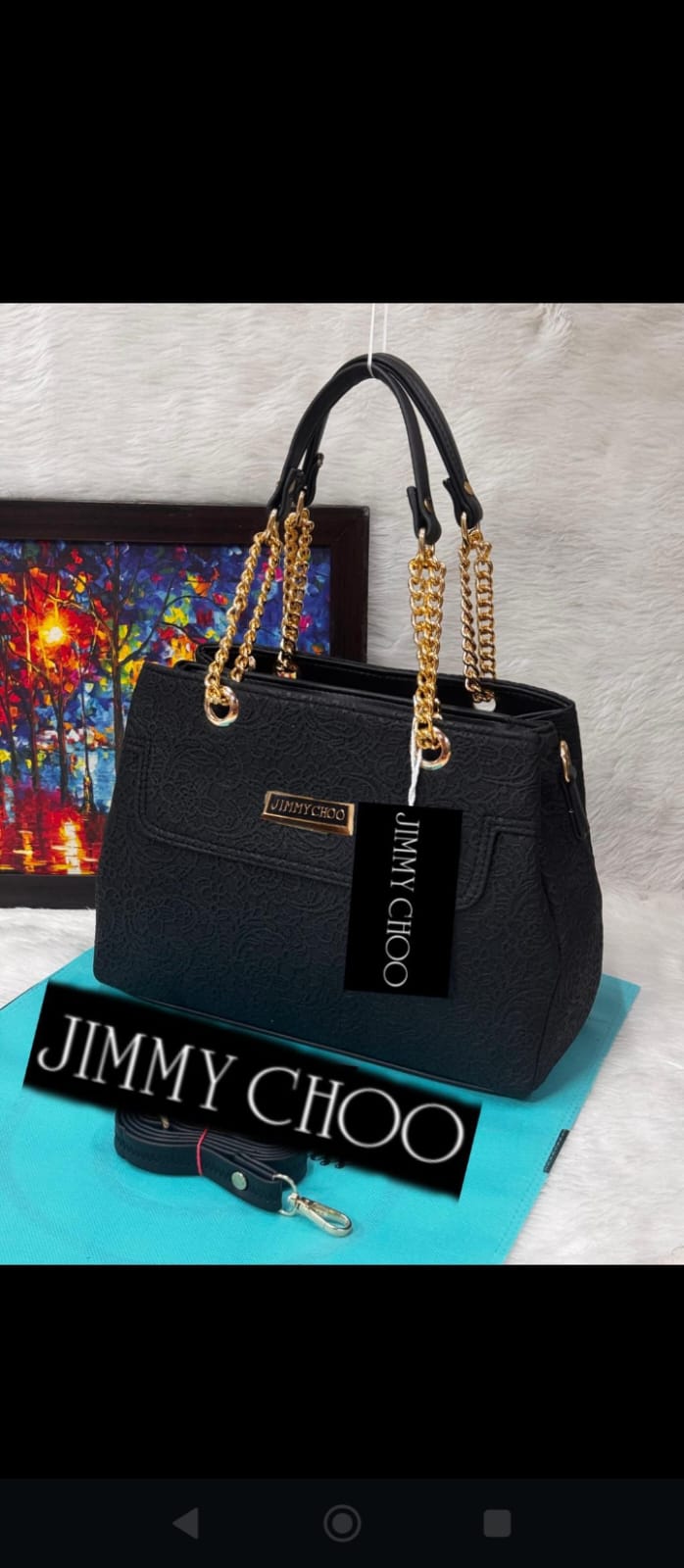 Jimmy Choo Medium Crossbody Sling Bag — Premium Leather