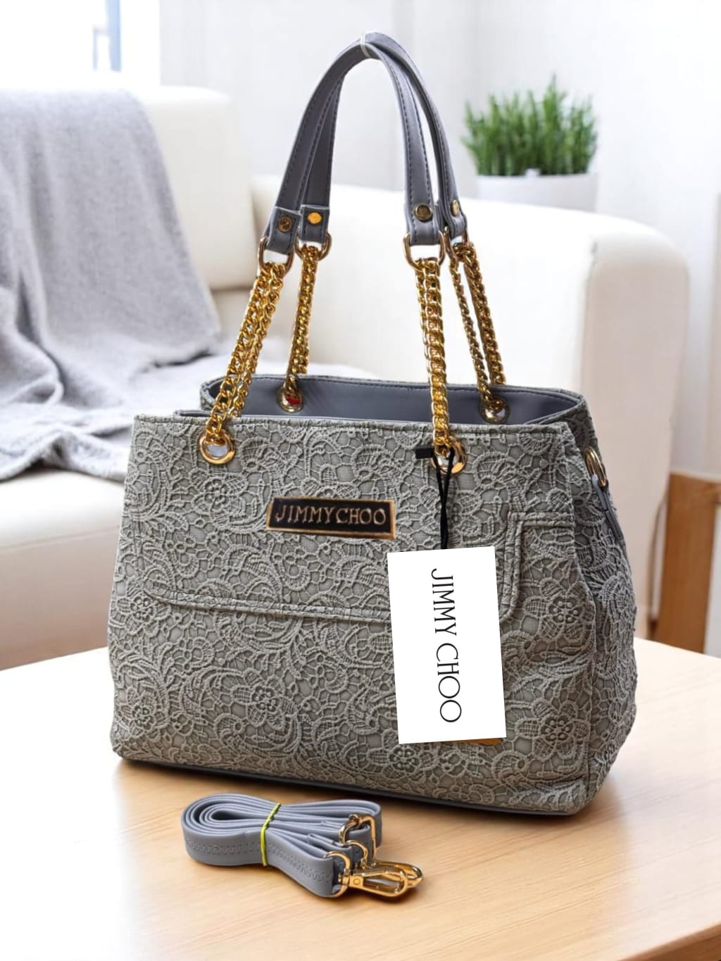 Jimmy Choo Medium Crossbody Sling Bag — Premium Leather